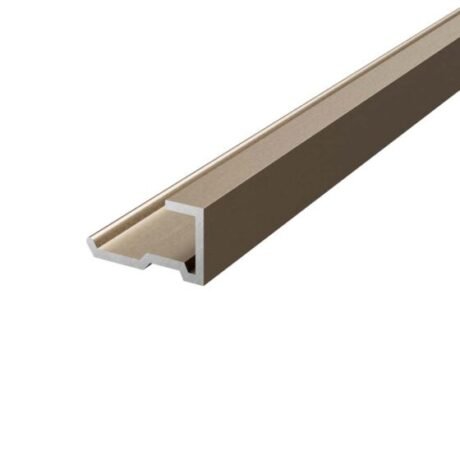 Aqua Wall Panel End Trim Brushed Brass Aluminium 2400x17x6mm
