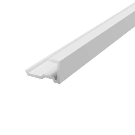 Aqua Wall Panel End Trim White Aluminium 2400x17x6mm